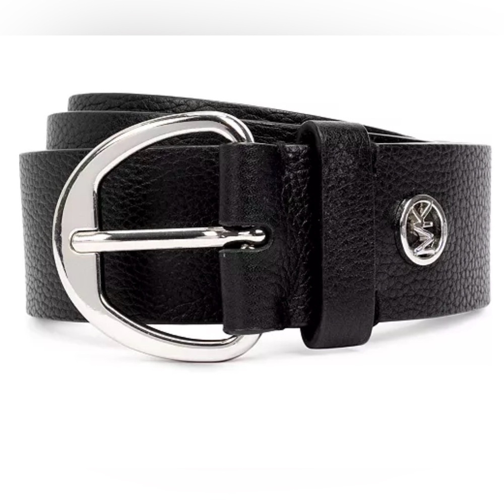 MICHAEL Michael Kors Women's Pebble Leather Black Belt Size Small AUTHENTIC NEW